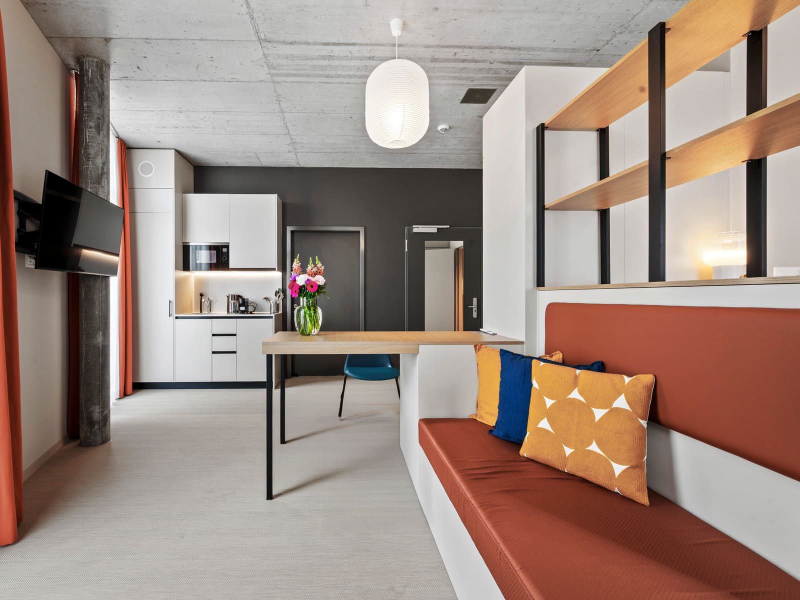 Comfy-Apartment mit Sitzbank und Küche