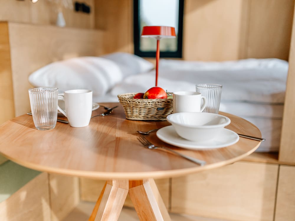 Frühstückstisch im Tiny House